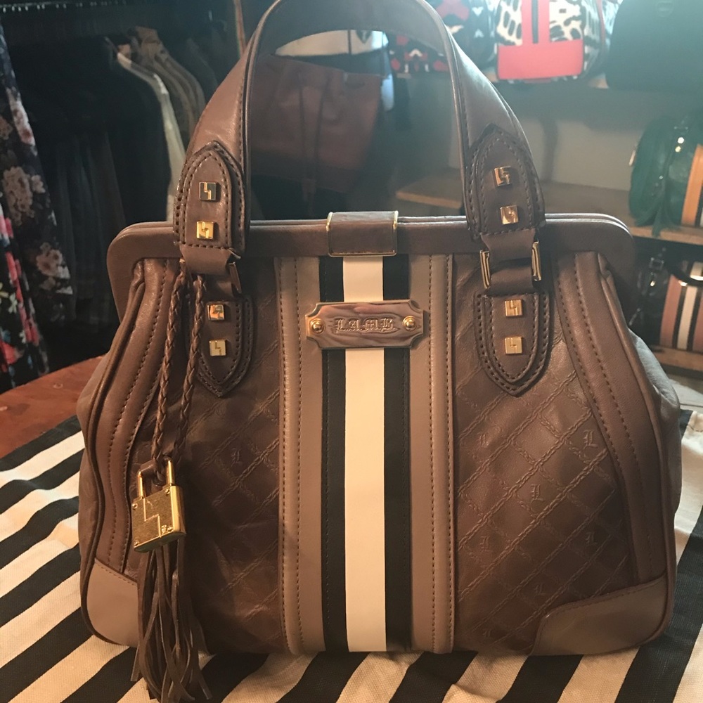 L.A.M.B taupe fade out handbag